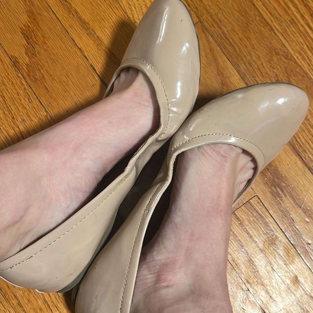 Well worn ballet flats
